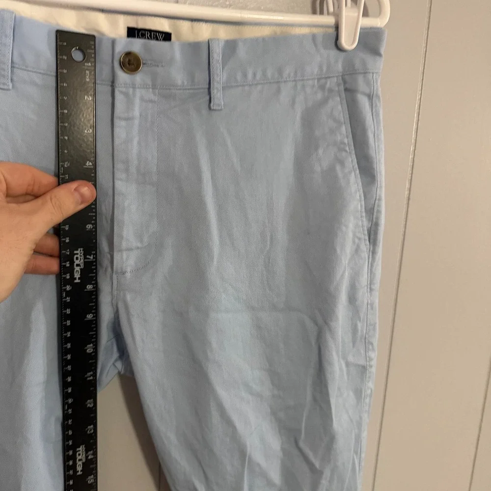 J.Crew Chino Pants Mens 34 Light Blue Slim‎ Straight Cotton Trousers